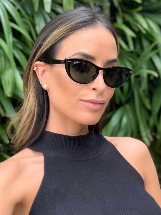 Ray-Ban Accessories - Ray-Ban Black Cat-Eye Sunglasses RB4314N 601/31 54-140 Green G-15